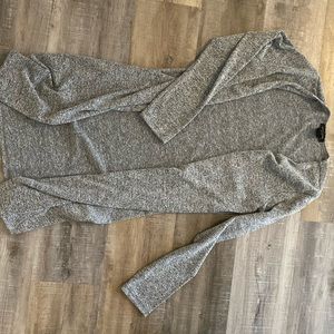 Thin gray long cardigan